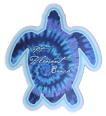 Sticker blue tie dye turtle Point Pleasant Beach 