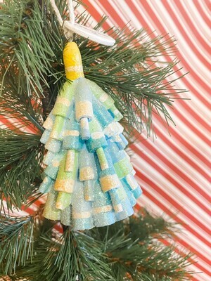 Christmas tree-shaped buoy ornament Point Pleasant Beach, N.J