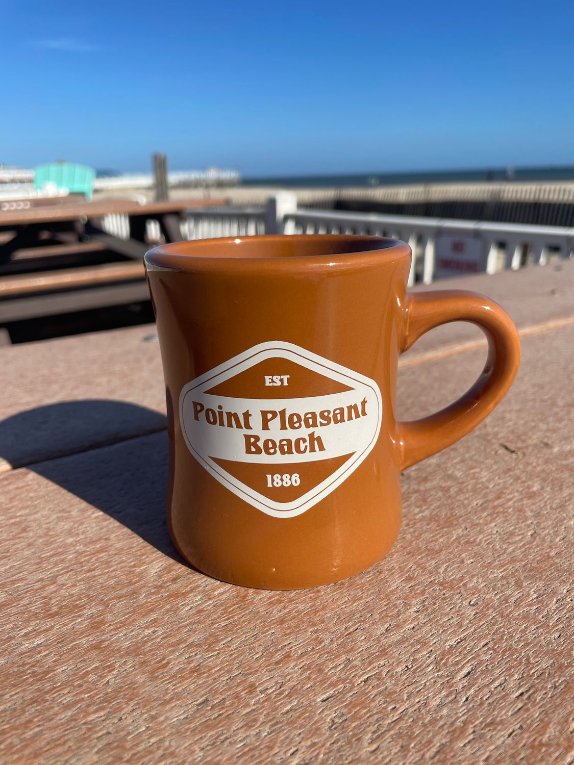 A Camel diner-style mug from Point Pleasant Beach, New Jersey