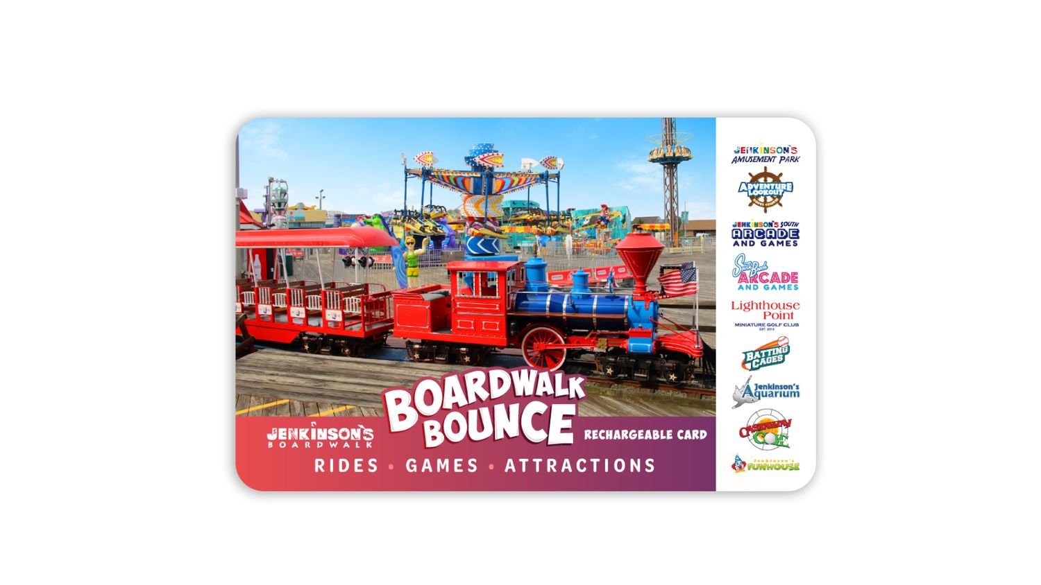 Boardwalk Bounce card Jenkinson&#39;s Boardwalk Point Pleasant Beach, NJ