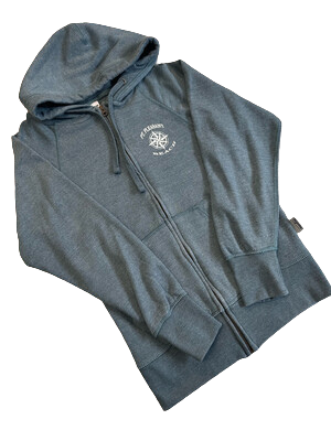 Compass Point Pleasant Beach Burn Wash Adult Zip Hoodie