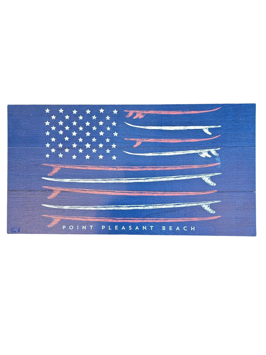 Hanging Sign - American Flag Surfboards - Point Pleasant Beach