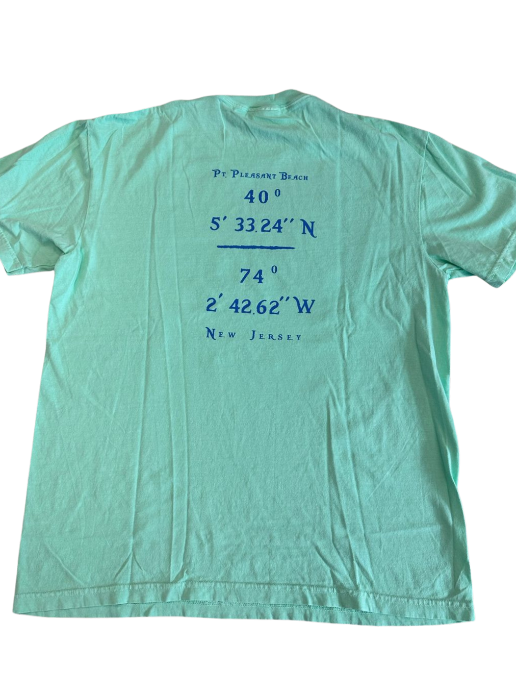 Pt. Pleasant Beach Coordinates Adult T-Shirt