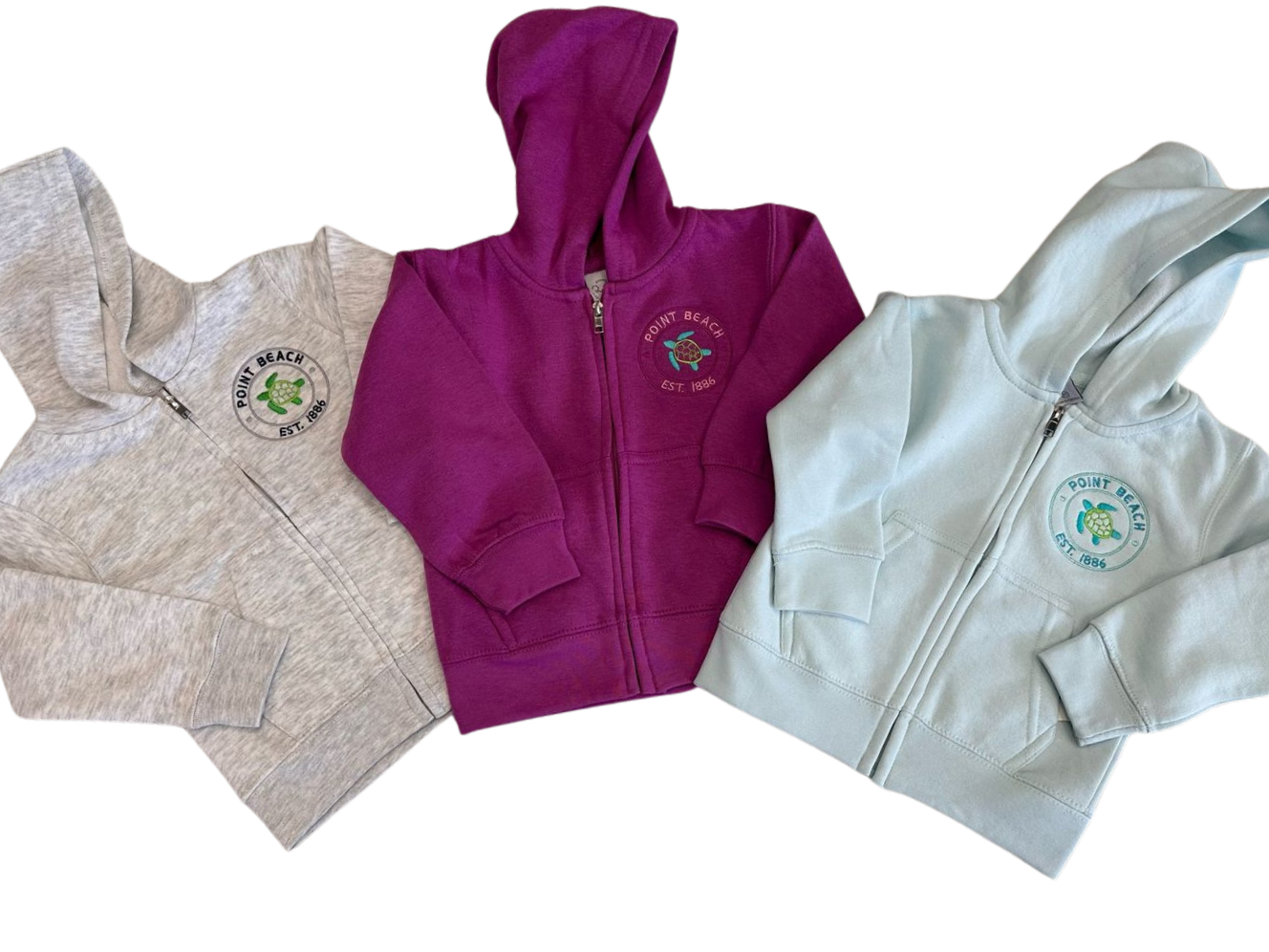 Point Beach Turtle Zip Toddler Hoodie