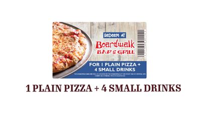 Boardwalk Bar and Grill Pizza Deal