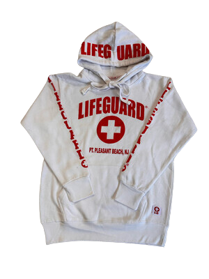Lifeguard Point Pleasant Beach White Adult Hoodie