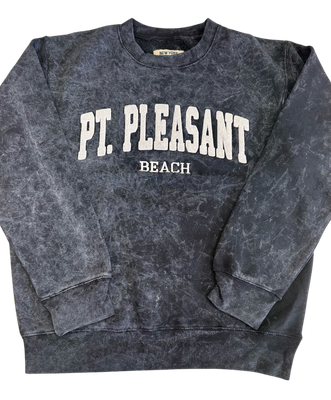 Point Pleasant Beach Acid Wash Adult Crewneck