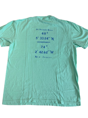 Pt. Pleasant Beach Coordinates Adult T-Shirt