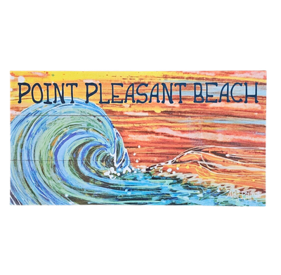 Hanging Sign - Sunset Wave - Point Pleasant Beach