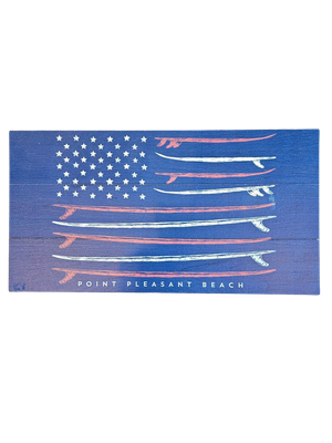 Hanging Sign - American Flag Surfboards - Point Pleasant Beach