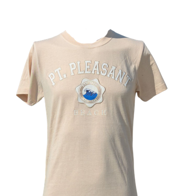 Pt. Pleasant Beach Wave Medallion Adult T-Shirt