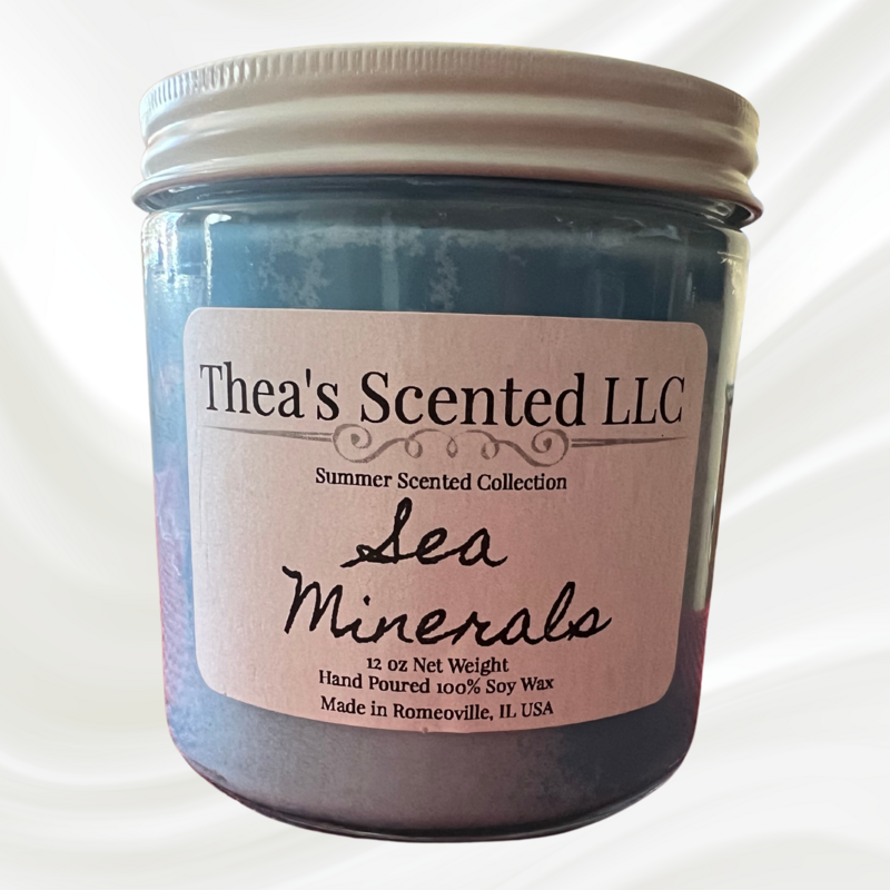 Sea Minerals - 12 oz Wooden Wick Candle