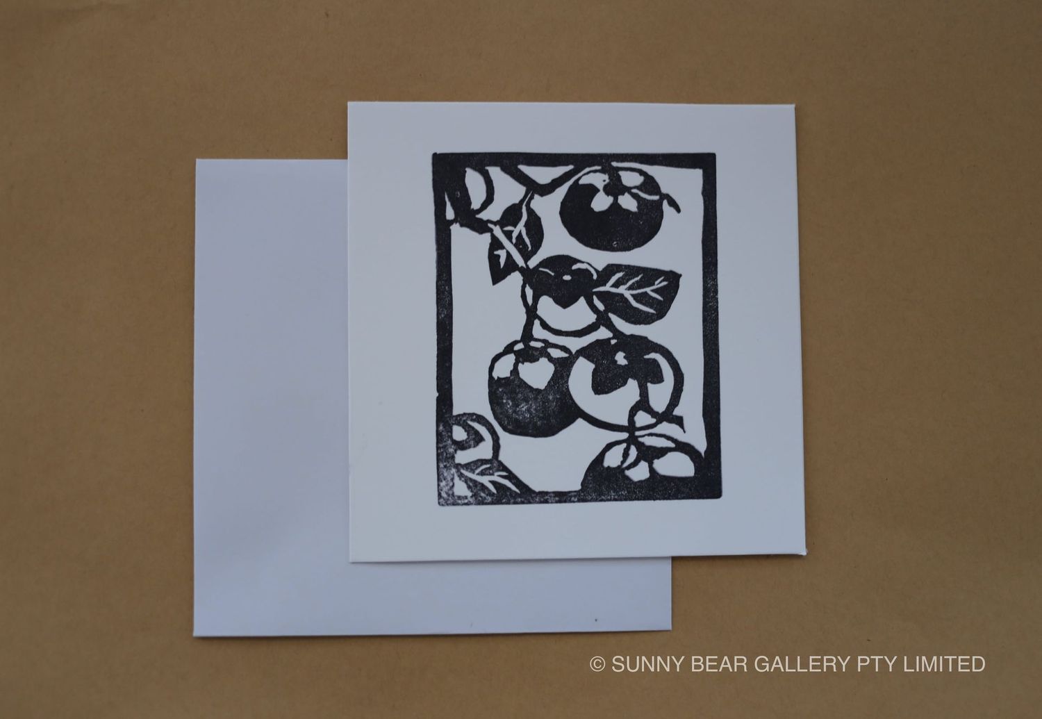 Block Print Greeting Card 'KAKI'