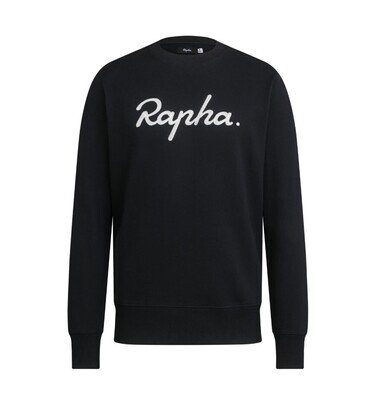 Rapha Cotton Sweatshirt - Large Logo - Black/White