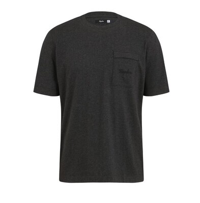Rapha Men&#39;s Logo Pocket T-shirt - Charcoal Marl/ Black