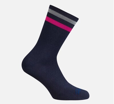 Rapha Brevet Reflective Socks - Regular - Dark Navy/Pink