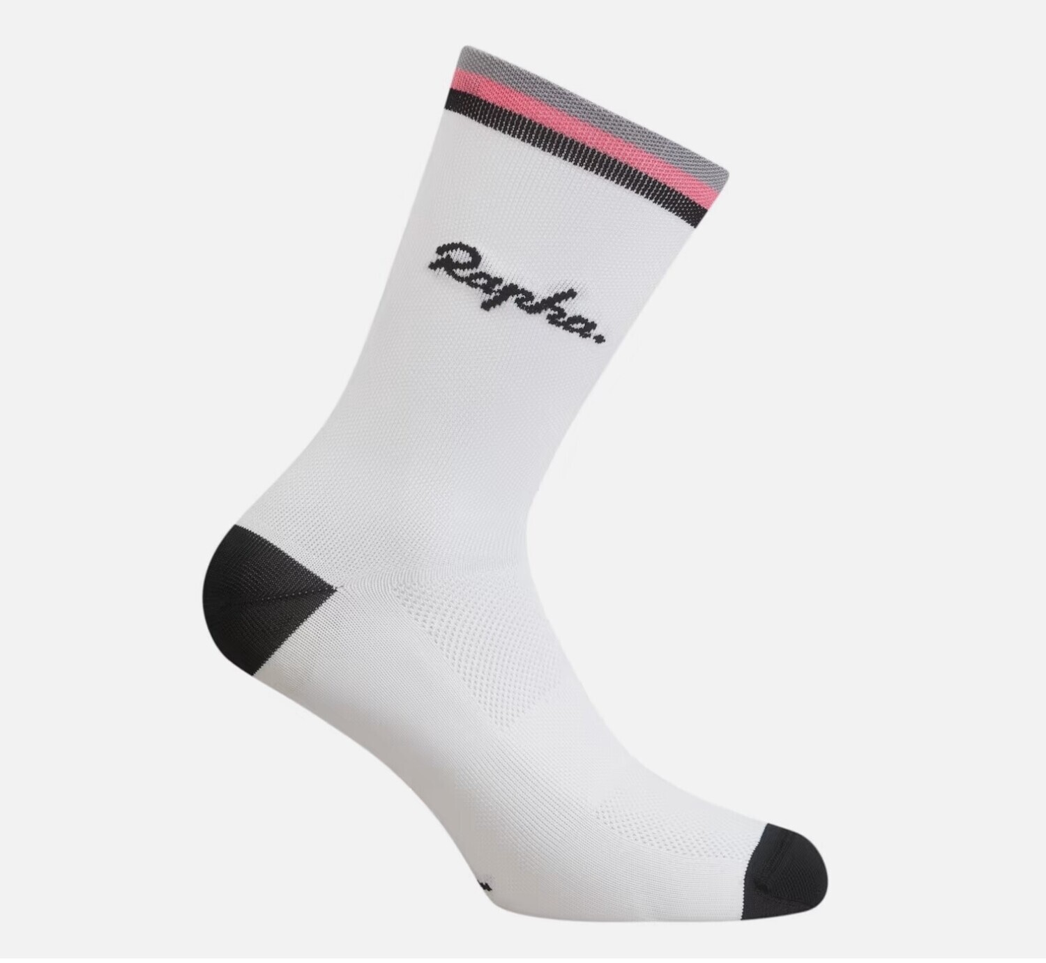 Rapha Logo Socks - White/ Black/ Pink, Size: S