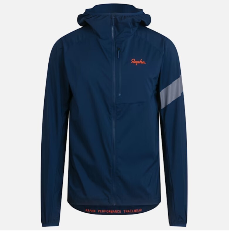 Rapha Men&#39;s Trail Lightweight Jacket - Navy/ Orange