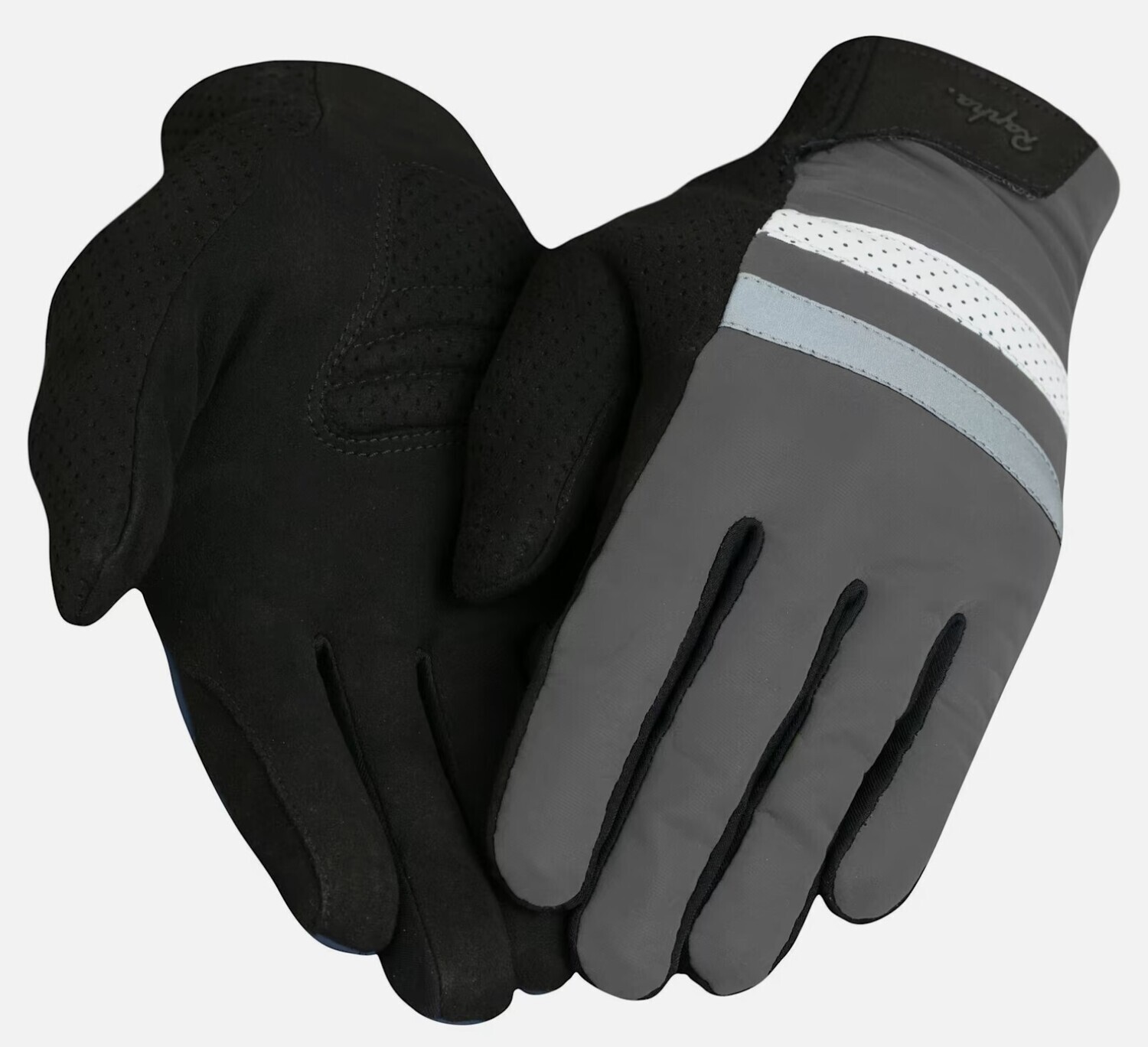 Rapha Brevet Reflective Gloves - Black/ Grey, Size: S