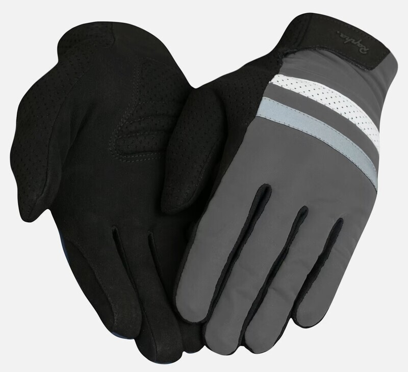 Rapha Brevet Reflective Gloves -  Black/ Grey