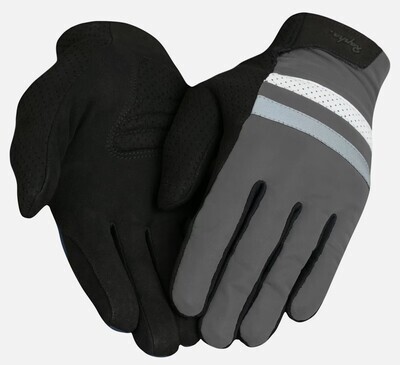 Rapha Brevet Reflective Gloves - Black/ Grey