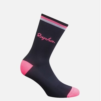 Rapha Logo Socks - Navy/ Pink