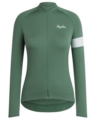 Rapha Women&#39;s Core Long Sleeve Jersey - Green
