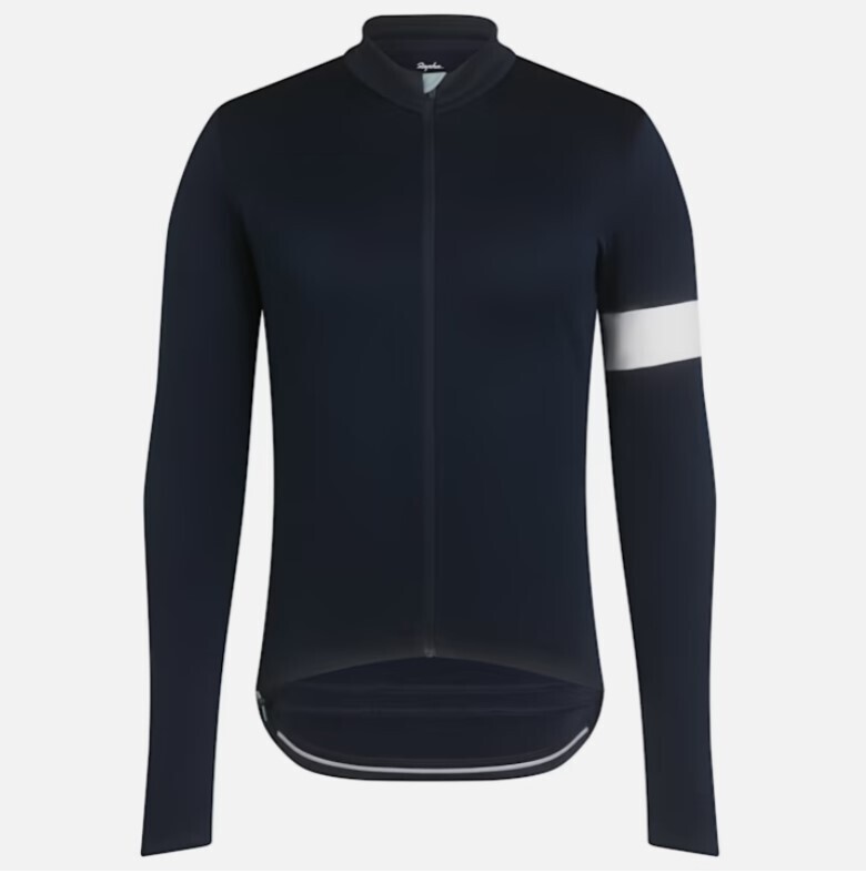 Rapha Classic Long Sleeve Jersey - Dark Navy/ White/ Light Blue