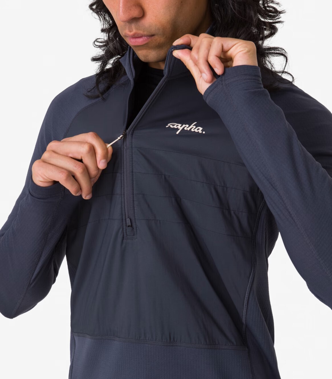 Rapha Explore Zip Neck Pullover - Dark Grey