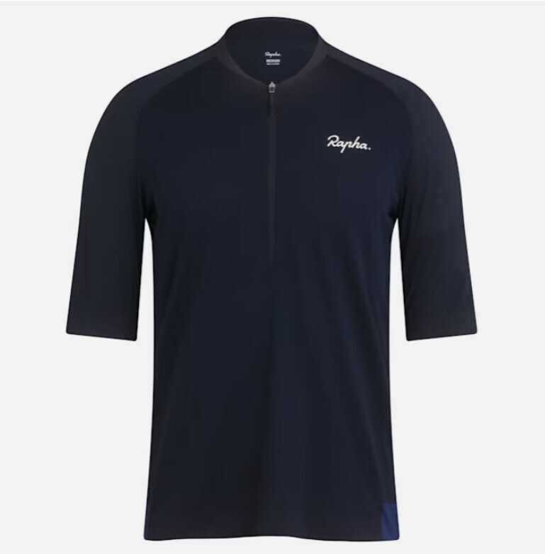 Rapha Explore Zip Neck Technical T-shirt - Dark Navy