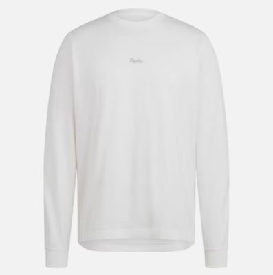 Rapha Men's Long Sleeve Cotton T-shirt - White Rapha Men's Long Sleeve Cotton T-shirt - White