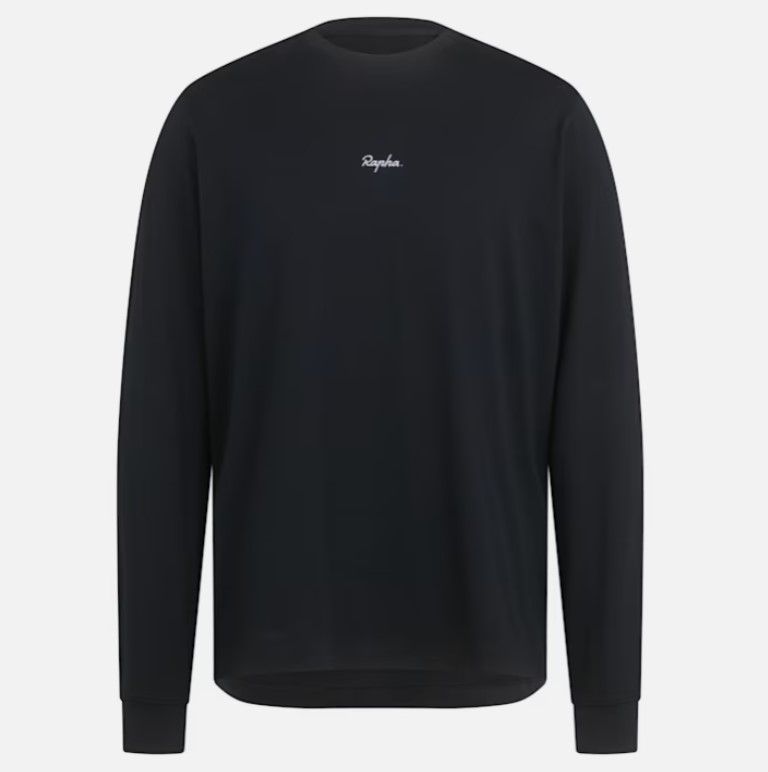 Rapha Men&#39;s Long Sleeve Cotton T-shirt - Black