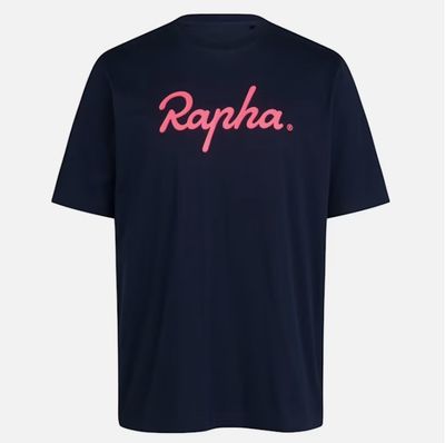 Rapha Cotton T-shirt - Large Logo - Navy Rapha Cotton T-shirt - Large Logo - Navy