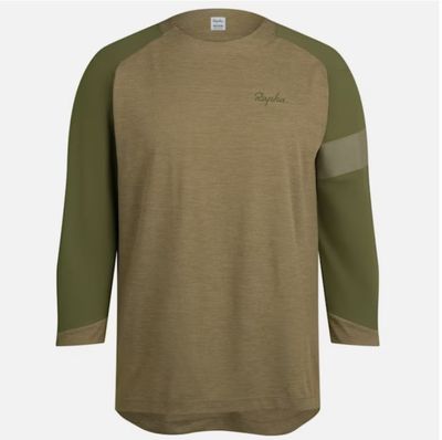 Rapha Trail 3/4 Sleeve Jersey - Olive/ Dark Khaki