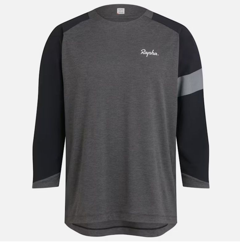 Rapha Men&#39;s Trail3/4 Sleeve Jersey - Dark Grey/ Light Grey