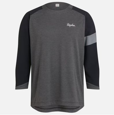 Rapha Trail 3/4 Sleeve Jersey - Dark Grey/ Light Grey
