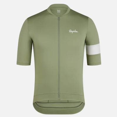 Rapha Core Cycling Jersey - Olive Green/ White