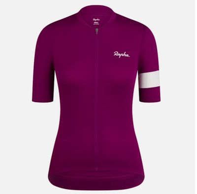 Rapha Women&#39;s Core Lightweight Cycling Jersey - Mauve/ White
