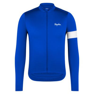Rapha Core Thermal Long Sleeve Jersey - Ultramarine/ White