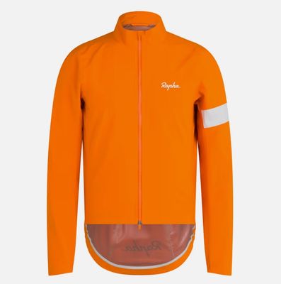 Rapha Core Rain Jacket - Bright Orange/ White