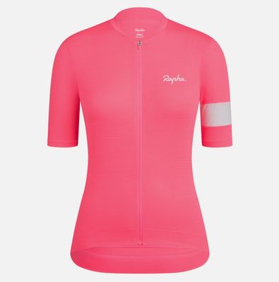 Rapha Women&#39;s Core Lightweight Cycling Jersey - HVP/ White