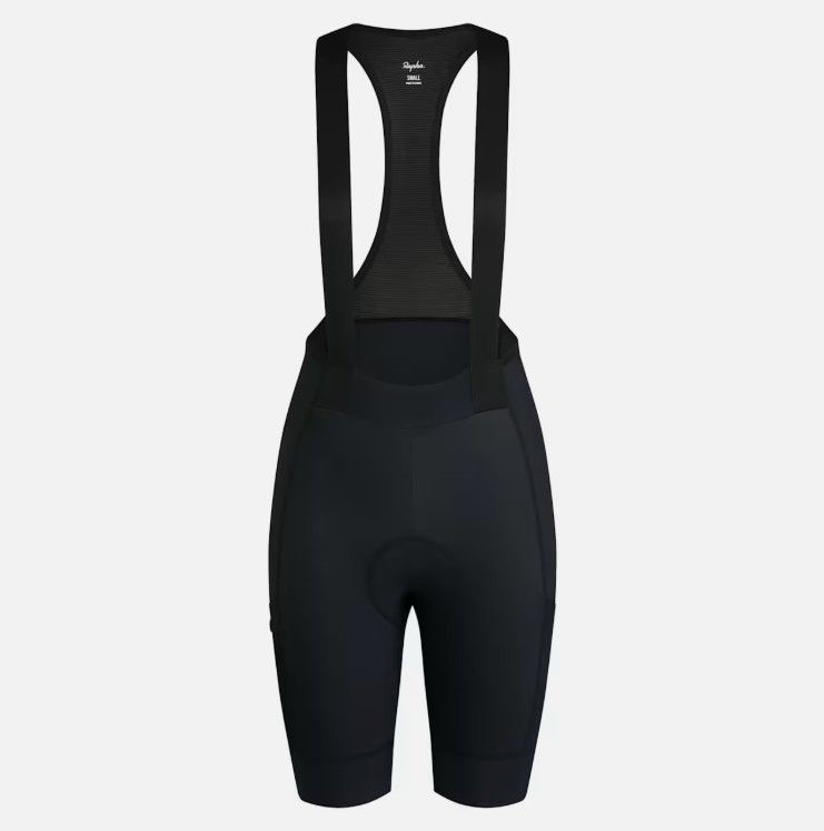 Rapha Women&#39;s Brevet Element Cargo Bib Shorts - Black/ Black