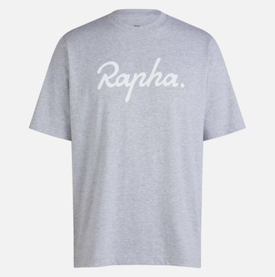 Rapha Cotton T-shirt - Large Logo - Grey/ White Rapha Cotton T-shirt - Large Logo - Grey/ White