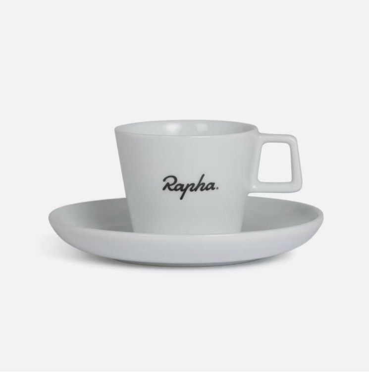 Rapha Cappuchino Cup and Saucer (6oz) - White Rapha Cappuchino Cup and Saucer (6oz) - White