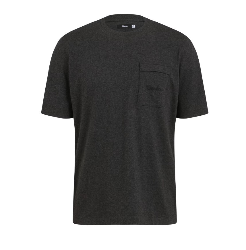 Rapha Men's Logo Pocket T-shirt - Charcoal Marl/ Black