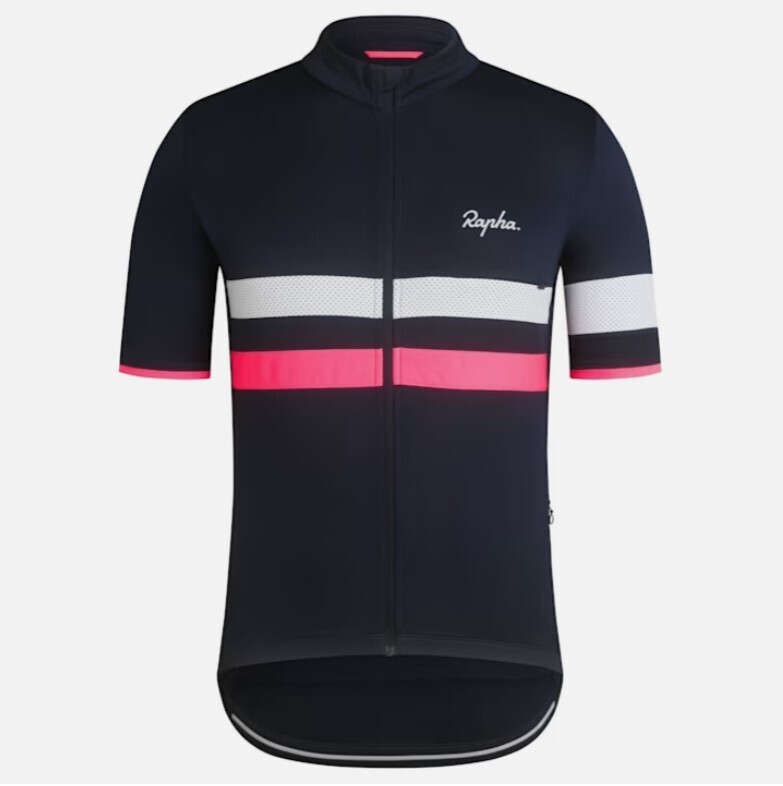 Rapha Brevet Lightweight Jersey - Dark Navy/ Pink Rapha Brevet Lightweight Jersey - Dark Navy/ Pink