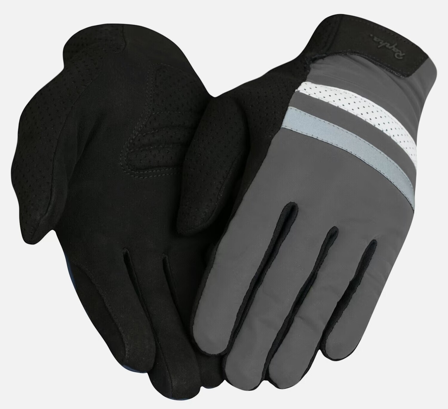 Rapha Brevet Reflective Gloves -  Black/ Grey