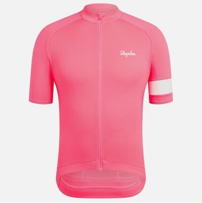 Rapha Core Lightweight Cycling Jersey - High Visibility Pink Rapha Core Lightweight Cycling Jersey - High Visibility Pink