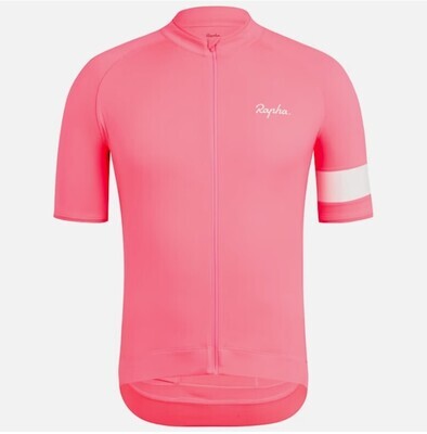 Rapha Core Cycling Jersey - High Visibility Pink Rapha Core Cycling Jersey - High Visibility Pink