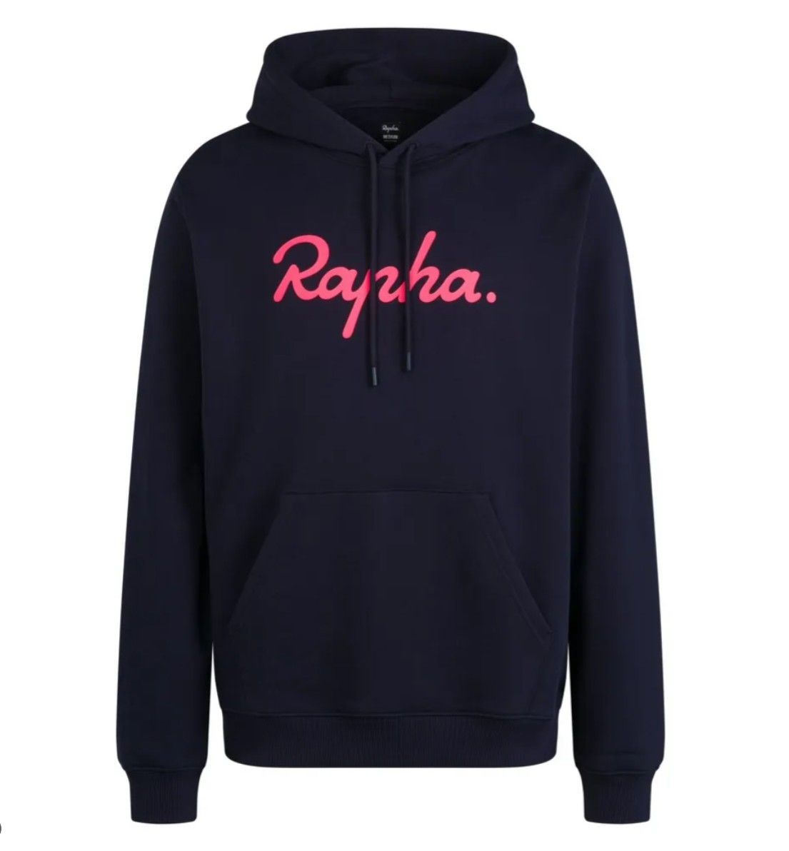 Rapha Men's Heavyweight Cotton Hoodie - Dark Navy/ Pink